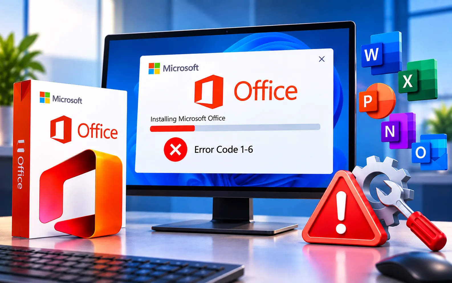 Office Error Code 1-6 fix